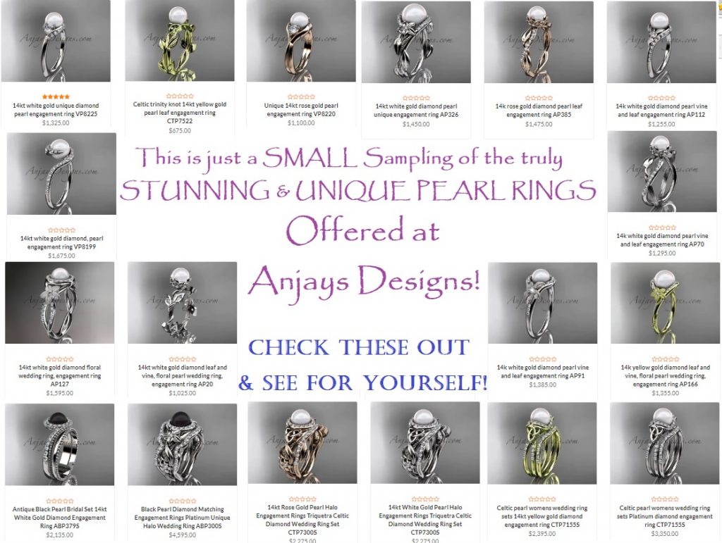 OOOH! 5 off Beautiful and Unique Cultured Pearl Rings! Anjays Designs